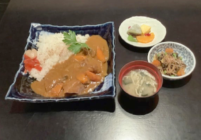 Curry alla giapponese con manzo e verdure su riso